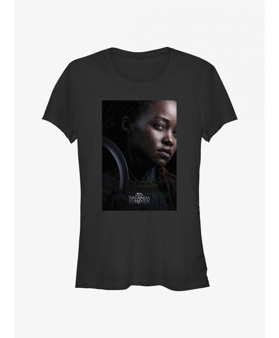 Festival Price Marvel Black Panther: Wakanda Forever Nakia Movie Poster Girls T-Shirt $9.21 T-Shirts