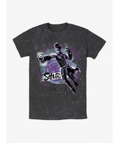 Bestselling Marvel Black Panther Shuri Mineral Wash T-Shirt $8.81 T-Shirts