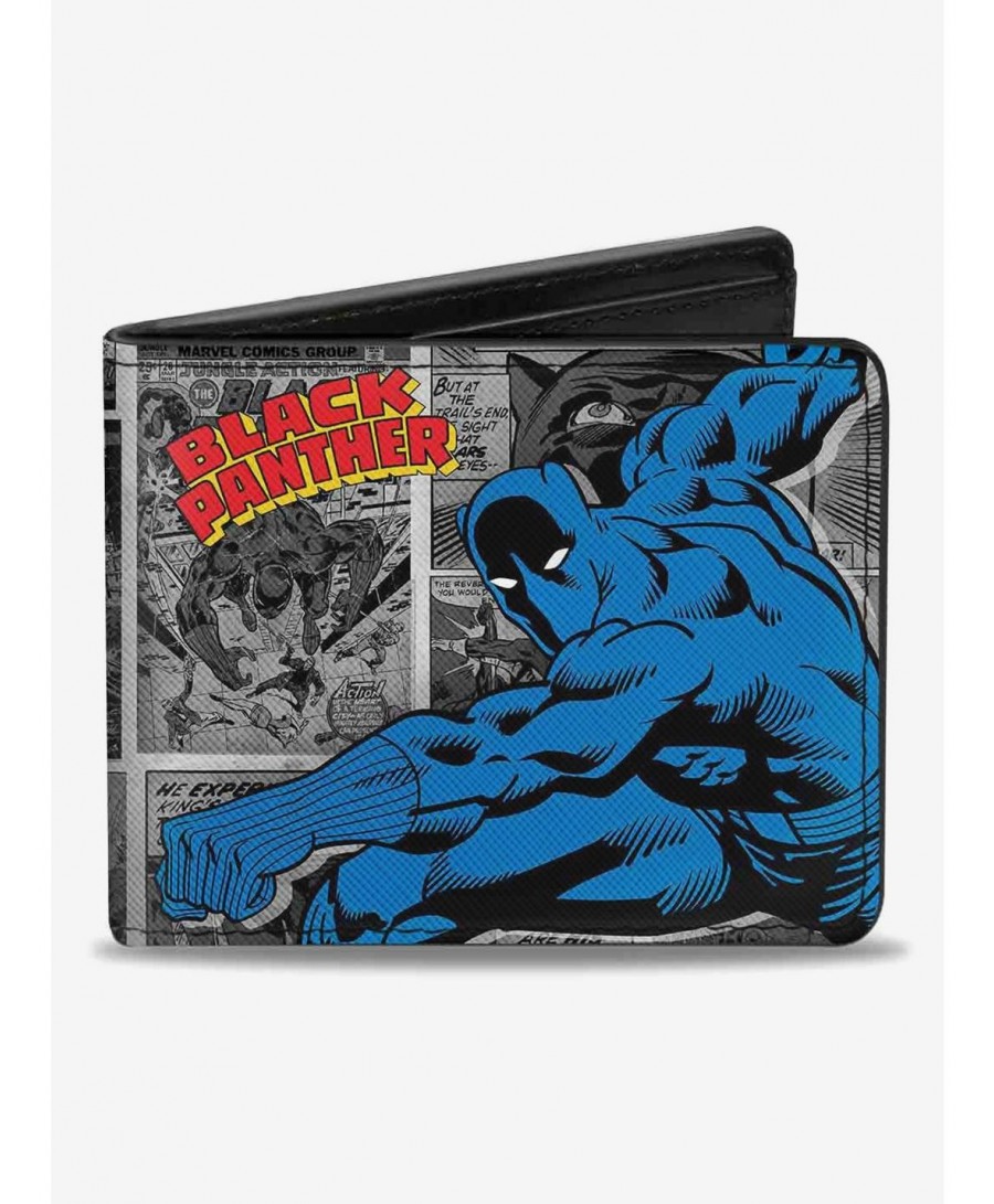 Unique Marvel Black Panther Comic Blocks Bifold Wallet $7.52 Wallets