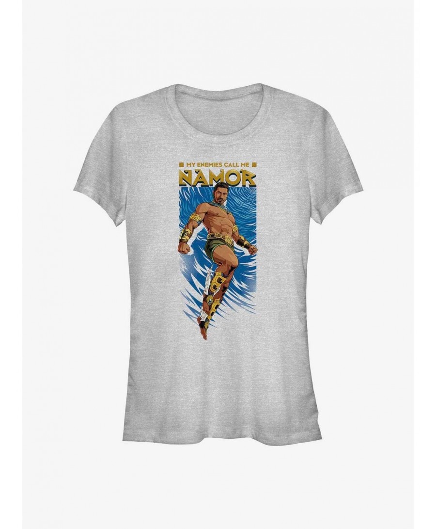 Sale Item Marvel Black Panther: Wakanda Forever Namor's Epic Entrance Girls T-Shirt $12.45 T-Shirts