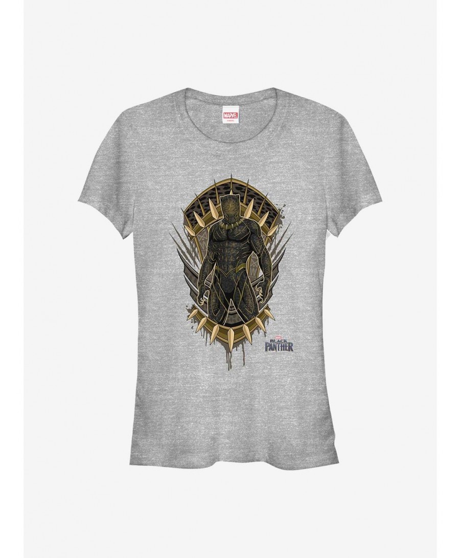 Limited-time Offer Marvel Black Panther Jaguar Crest Girls T-Shirt $11.21 T-Shirts