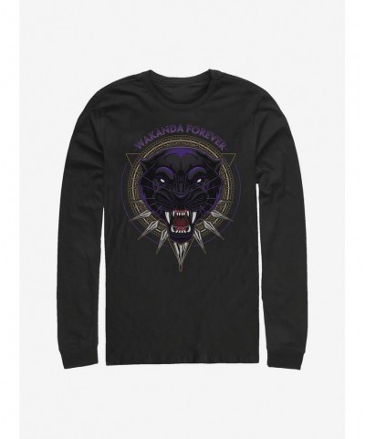 Hot Selling Marvel Black Panther Fearless Long-Sleeve T-Shirt $15.13 T-Shirts