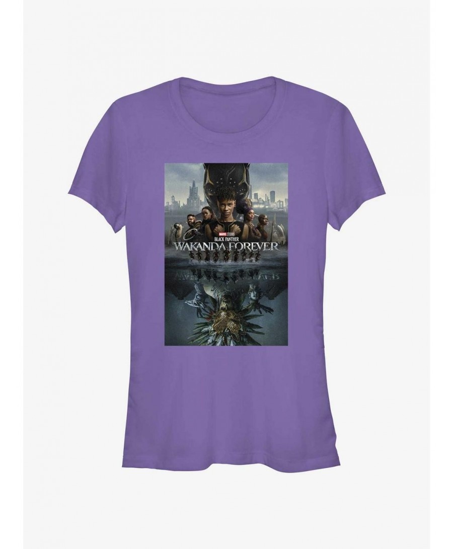 Crazy Deals Marvel Black Panther: Wakanda Forever Movie Poster Girls T-Shirt $7.97 T-Shirts