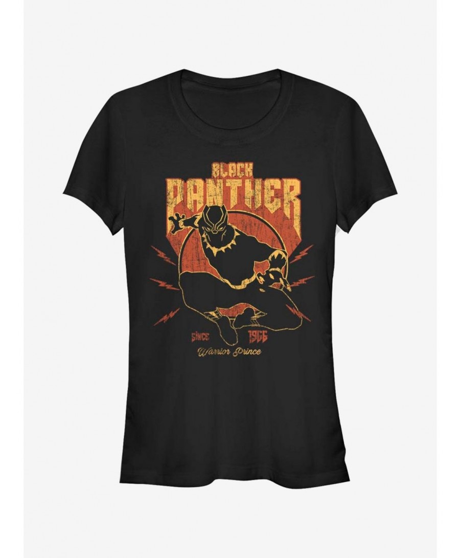 Discount Sale Marvel Black Panther Lightning Girls T-Shirt $11.95 T-Shirts