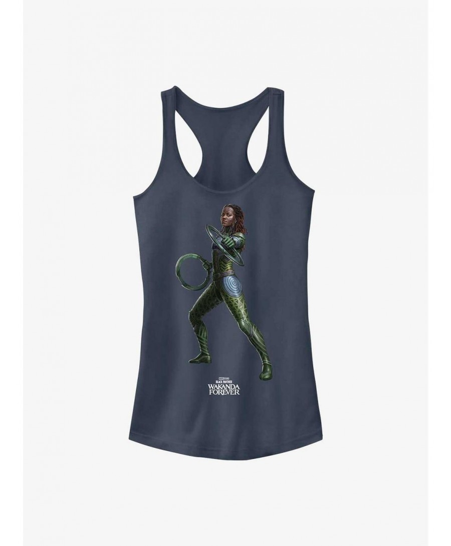 Unique Marvel Black Panther: Wakanda Forever Nakia Action Pose Girls Tank $11.45 Tanks