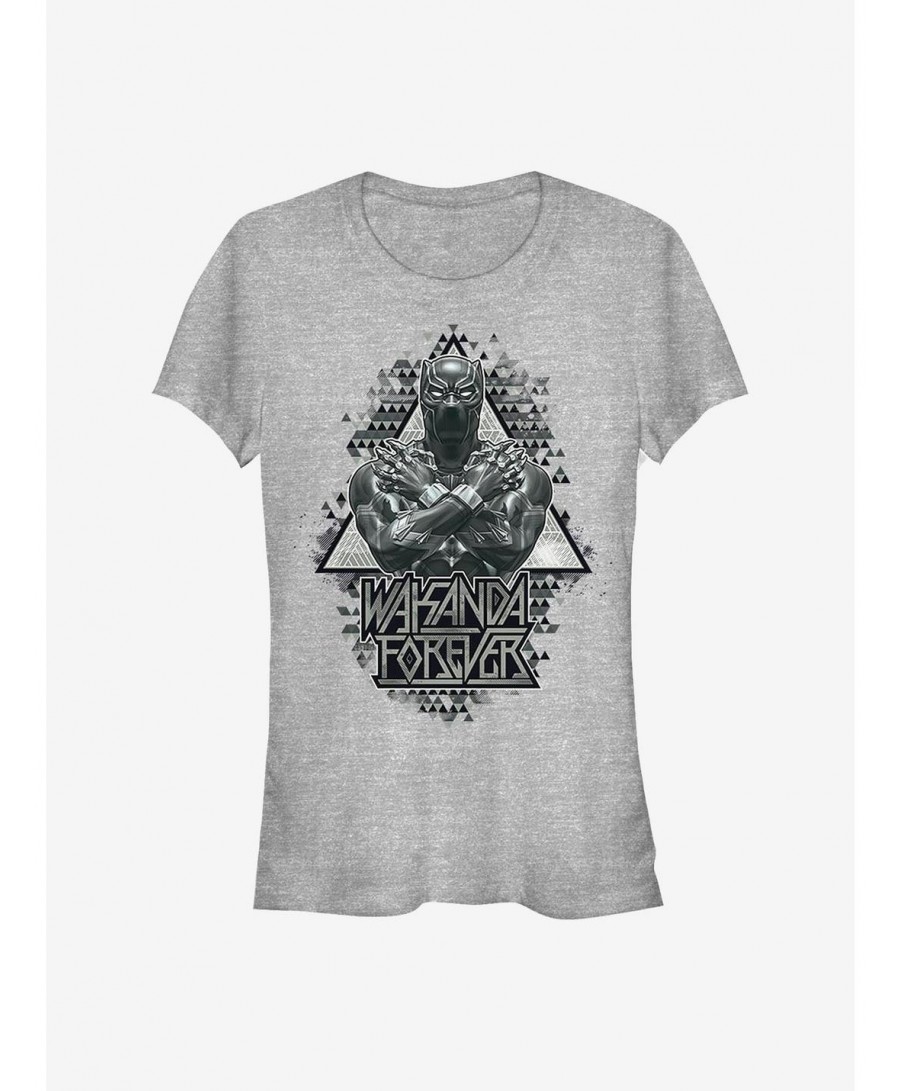 Hot Selling Marvel Black Panther Panther Triangles Girls T-Shirt $8.72 T-Shirts