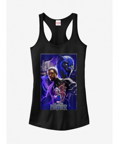 Festival Price Marvel Black Panther 2018 Character Collage Girls Tank $7.47 Tanks