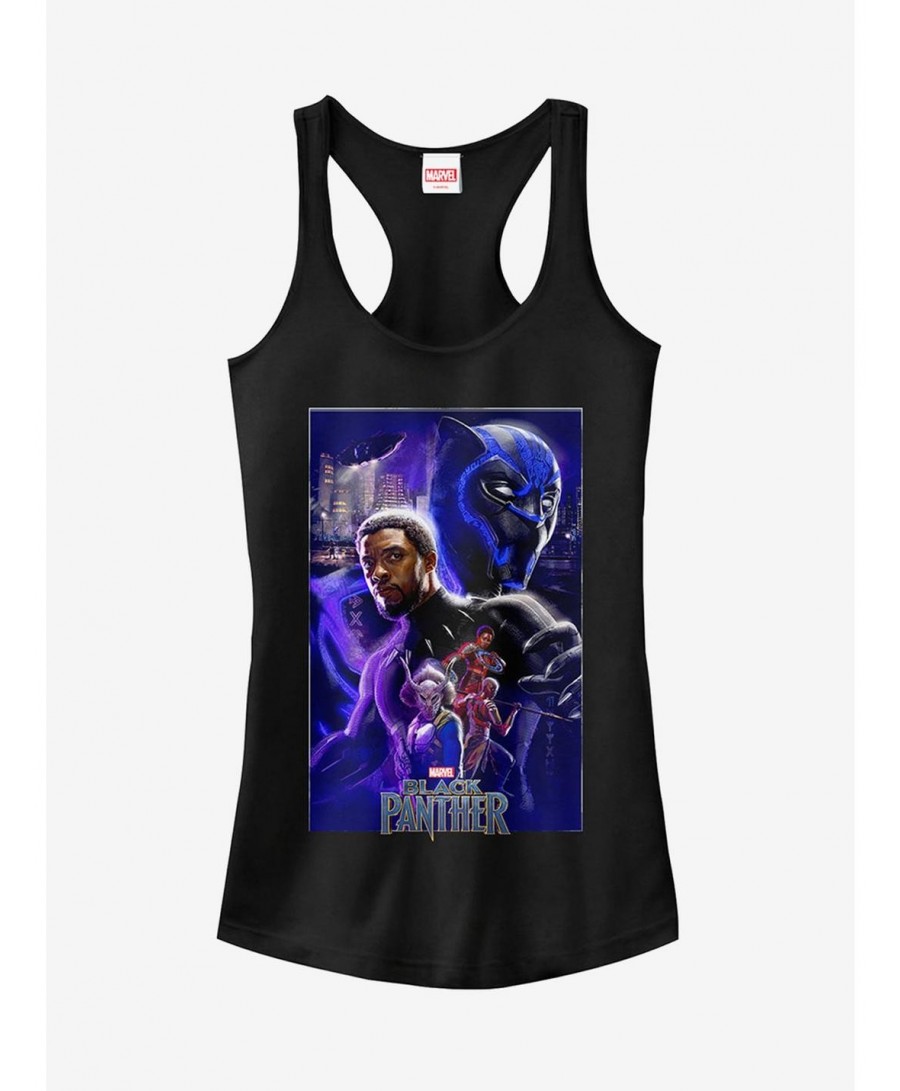Festival Price Marvel Black Panther 2018 Character Collage Girls Tank $7.47 Tanks