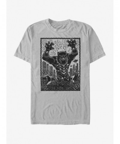 Sale Item Marvel Black Panther Black Panther Stencil T-Shirt $10.04 T-Shirts