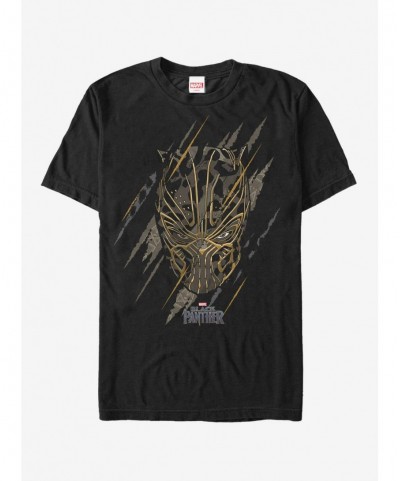 Premium Marvel Black Panther 2018 Jaguar Scratch Print T-Shirt $7.17 T-Shirts
