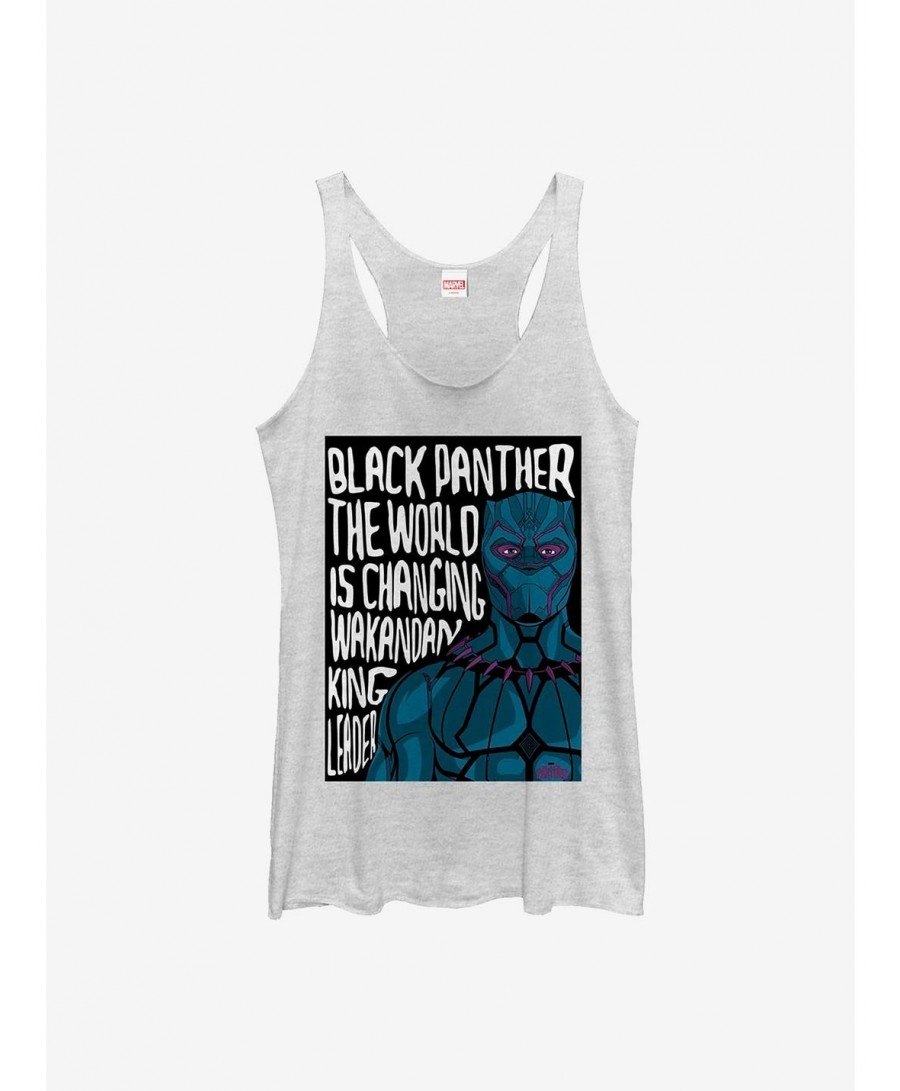 Limited Time Special Marvel Black Panther The World Is Changing Girls Tank $10.36 Tanks