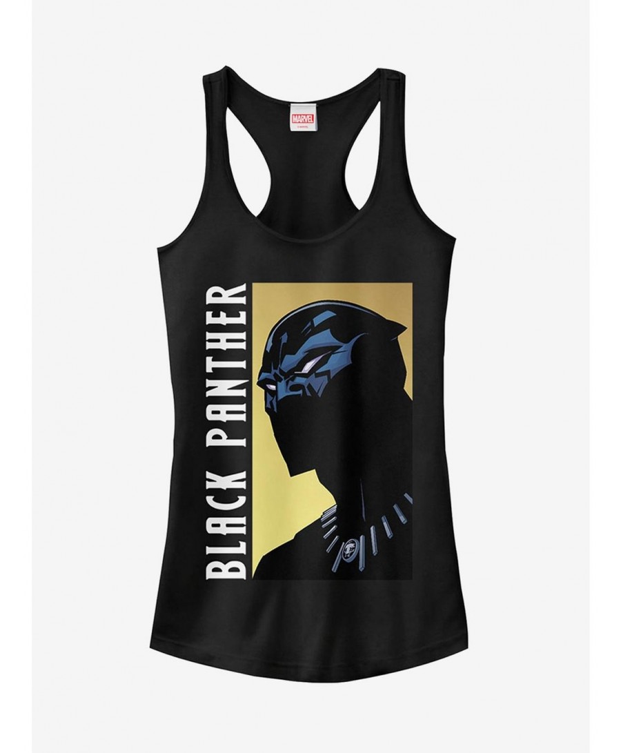 Big Sale Marvel Black Panther Fierce Expression Girls Tank $12.20 Tanks