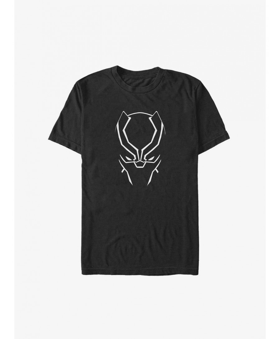 Limited-time Offer Marvel Black Panther Mask Outline Big & Tall T-Shirt $13.75 T-Shirts