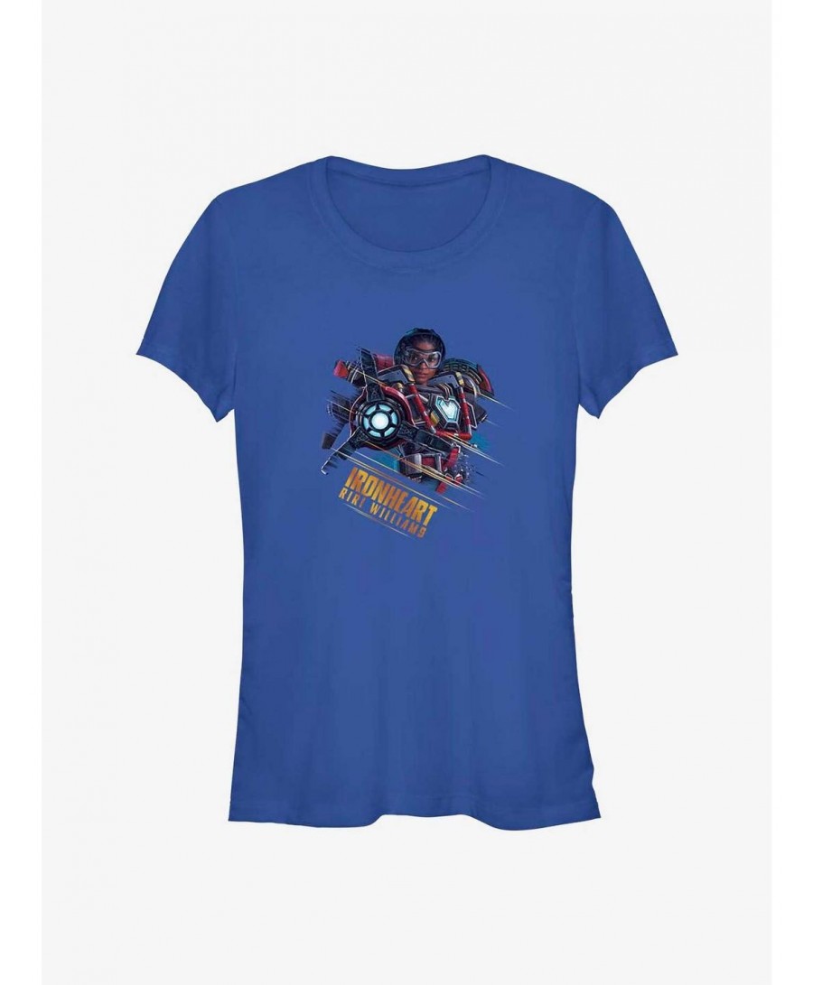 Festival Price Marvel Black Panther: Wakanda Forever Ironheart Laser On Girls T-Shirt $7.72 T-Shirts