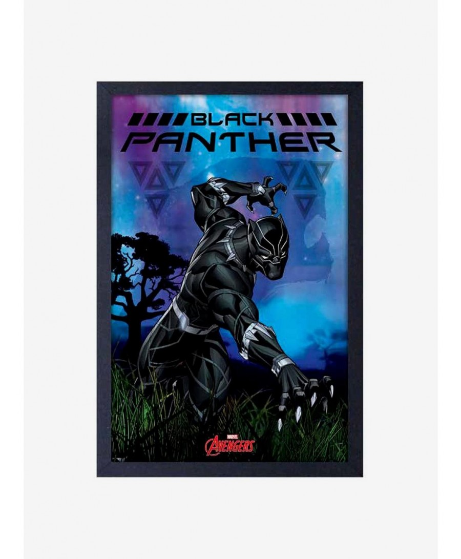 Huge Discount Marvel Black Panther Framed Wood Wall Art $8.47 Others