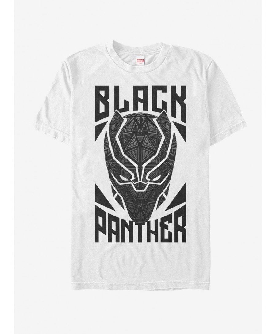 Fashion Marvel Black Panther Panther Stamp T-Shirt $7.41 T-Shirts