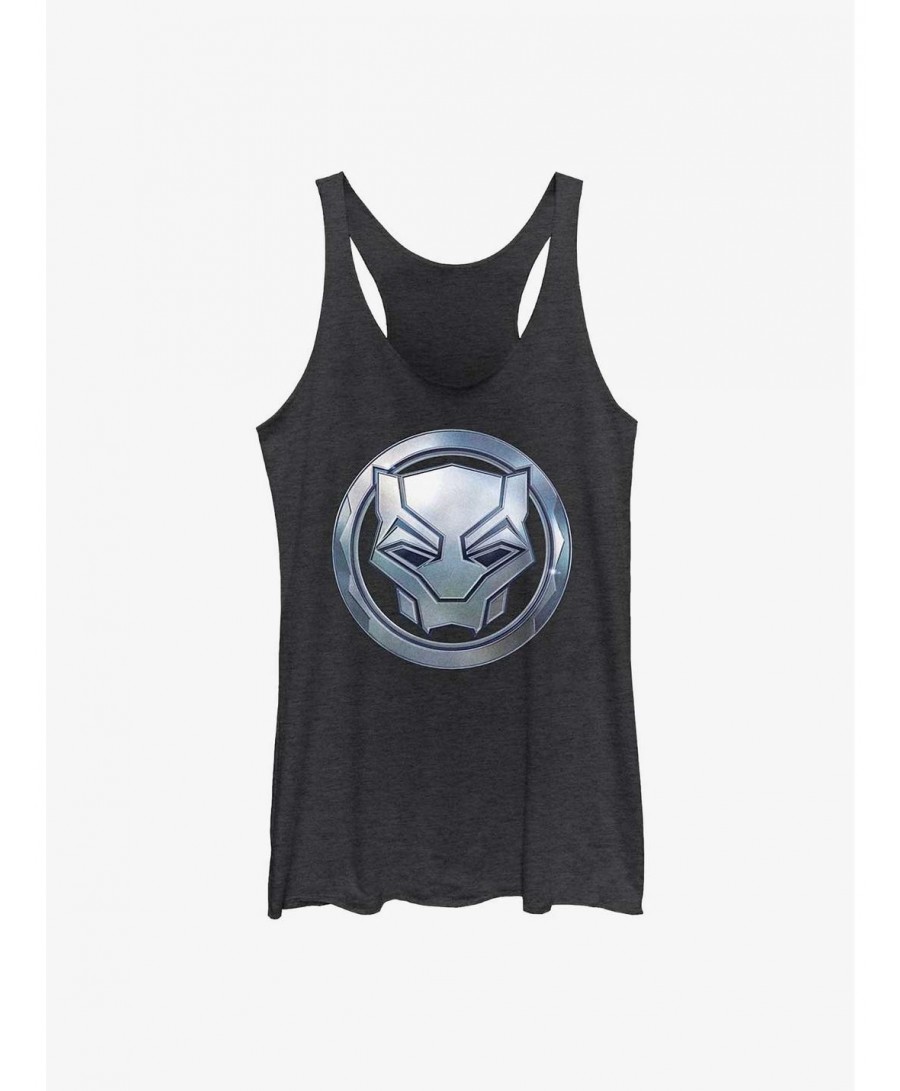 Huge Discount Marvel Black Panther: Wakanda Forever Metal Warrior Sigil Girls Tank $9.84 Tanks