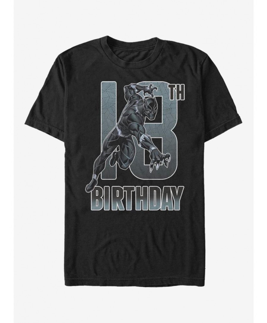 Premium Marvel Black Panther 18th Birthday T-Shirt $9.08 T-Shirts