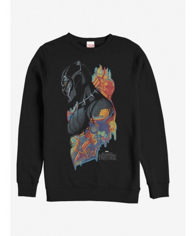 Unique Marvel Black Panther 2018 Artistic Pattern Sweatshirt $14.76 Sweatshirts