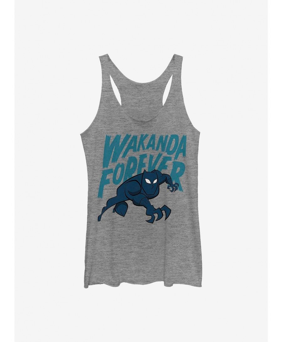 Big Sale Marvel Black Panther Wakanda Forever Bold Art Girls Tank $11.14 Tanks