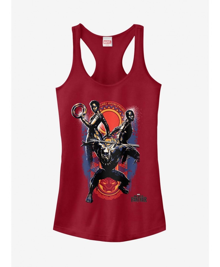 Absolute Discount Marvel Black Panther 2018 Allies Girls Tank $11.21 Tanks