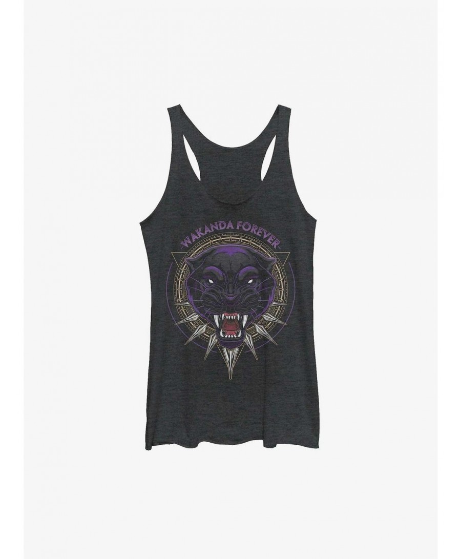 Discount Marvel Black Panther: Wakanda Forever Growling Panther Girls Tank $10.62 Tanks