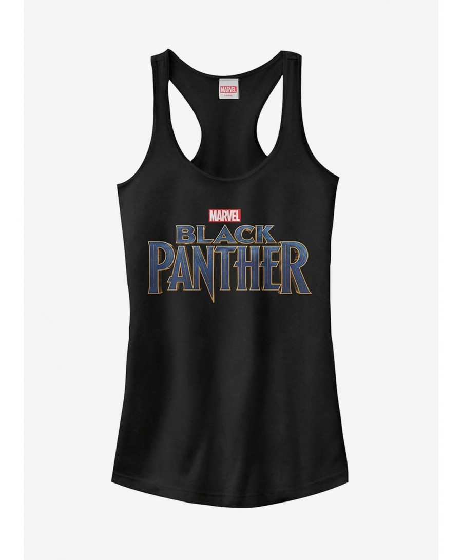 Limited Time Special Marvel Black Panther 2018 Text Logo Girls T-Shirt $12.45 T-Shirts