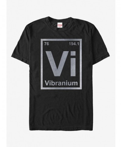 Limited-time Offer Marvel Black Panther Vibranium Element T-Shirt $10.04 T-Shirts