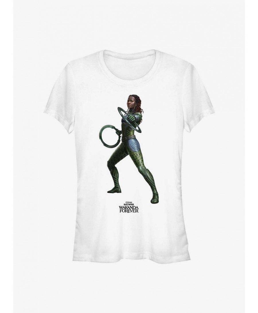 Best Deal Marvel Black Panther: Wakanda Forever Nakia Action Pose Girls T-Shirt $7.47 T-Shirts