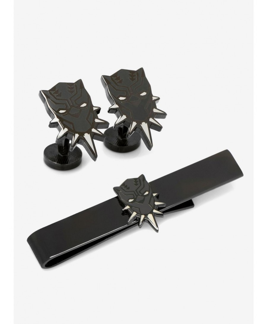 Pre-sale Discount Marvel Black Panther Cufflinks and Tie Bar Set $51.89 Others