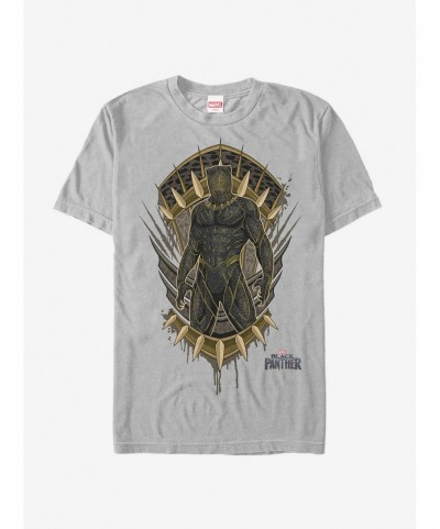 Discount Marvel Black Panther 2018 Claw Crest T-Shirt $9.56 T-Shirts
