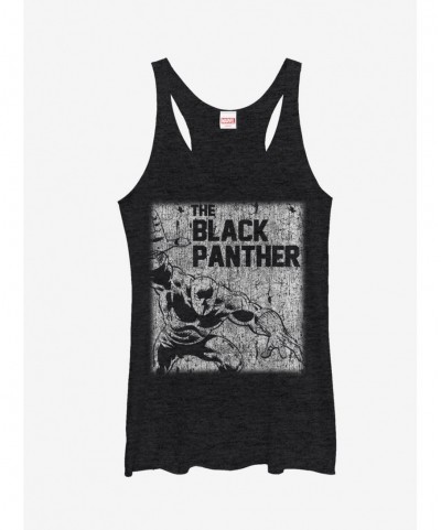 Pre-sale Marvel Black Panther Chalk Print Girls Tanks $8.81 Tanks