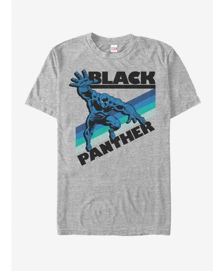 Premium Marvel Black Panther Retro Panther T-Shirt $11.71 T-Shirts