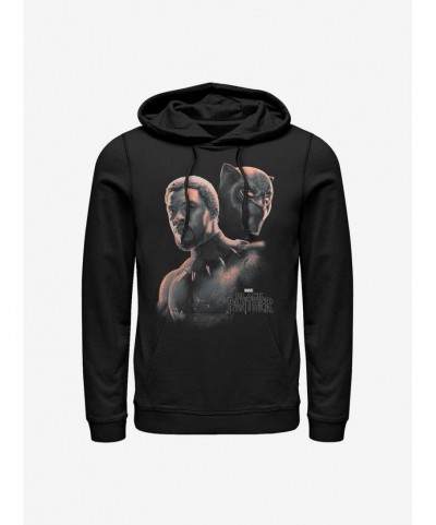 Fashion Marvel Black Panther T'Challa Unmasked Hoodie $21.10 Hoodies