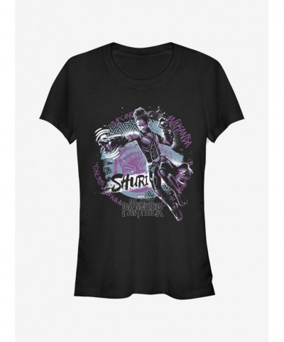 Exclusive Price Marvel Black Panther Shuri Jump Night Girls T-Shirt $7.97 T-Shirts