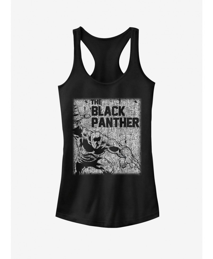 Flash Deal Marvel Black Panther Chalk Print Girls Tank $10.96 Tanks