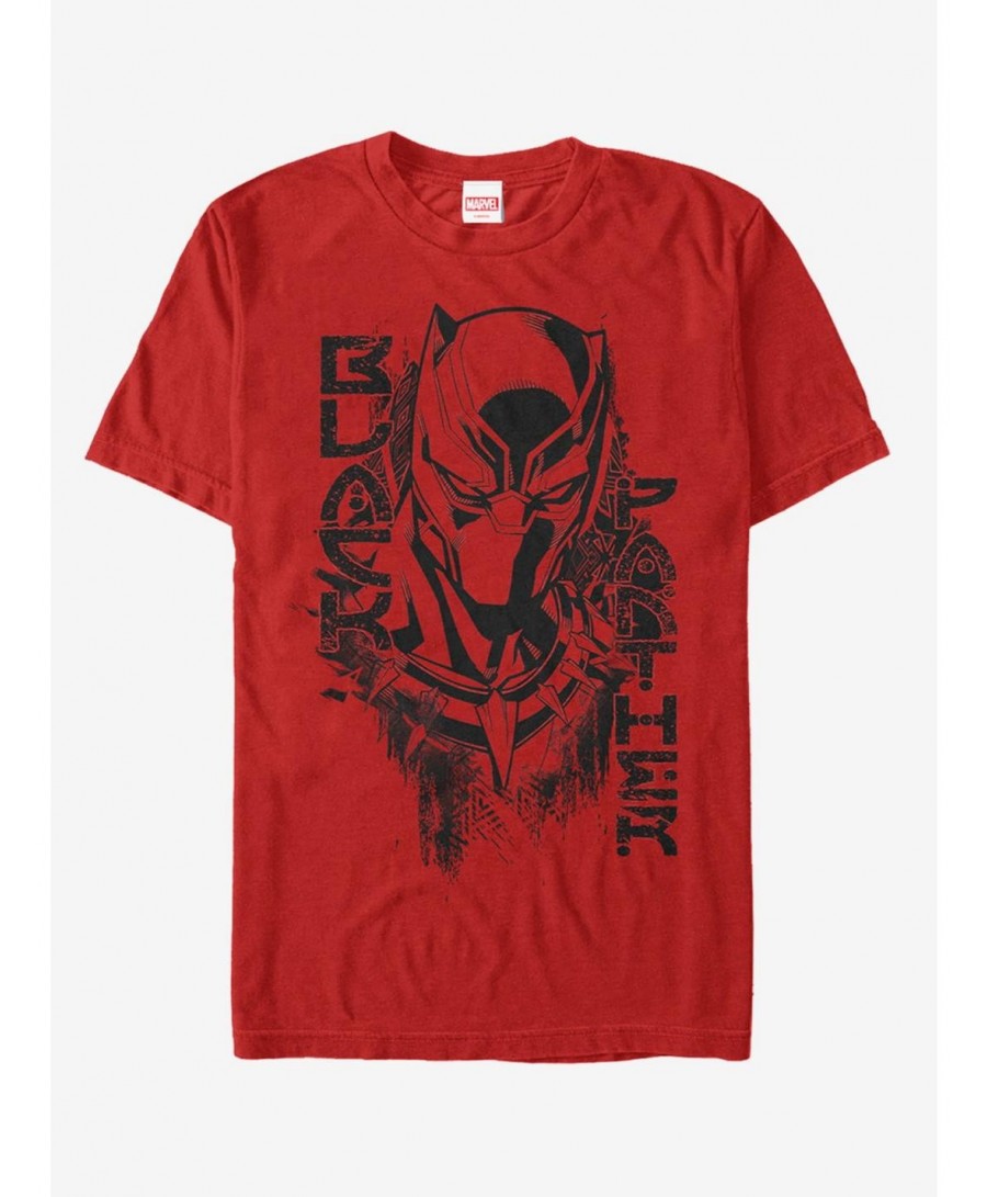 High Quality Marvel Black Panther Paint T-Shirt $9.32 T-Shirts