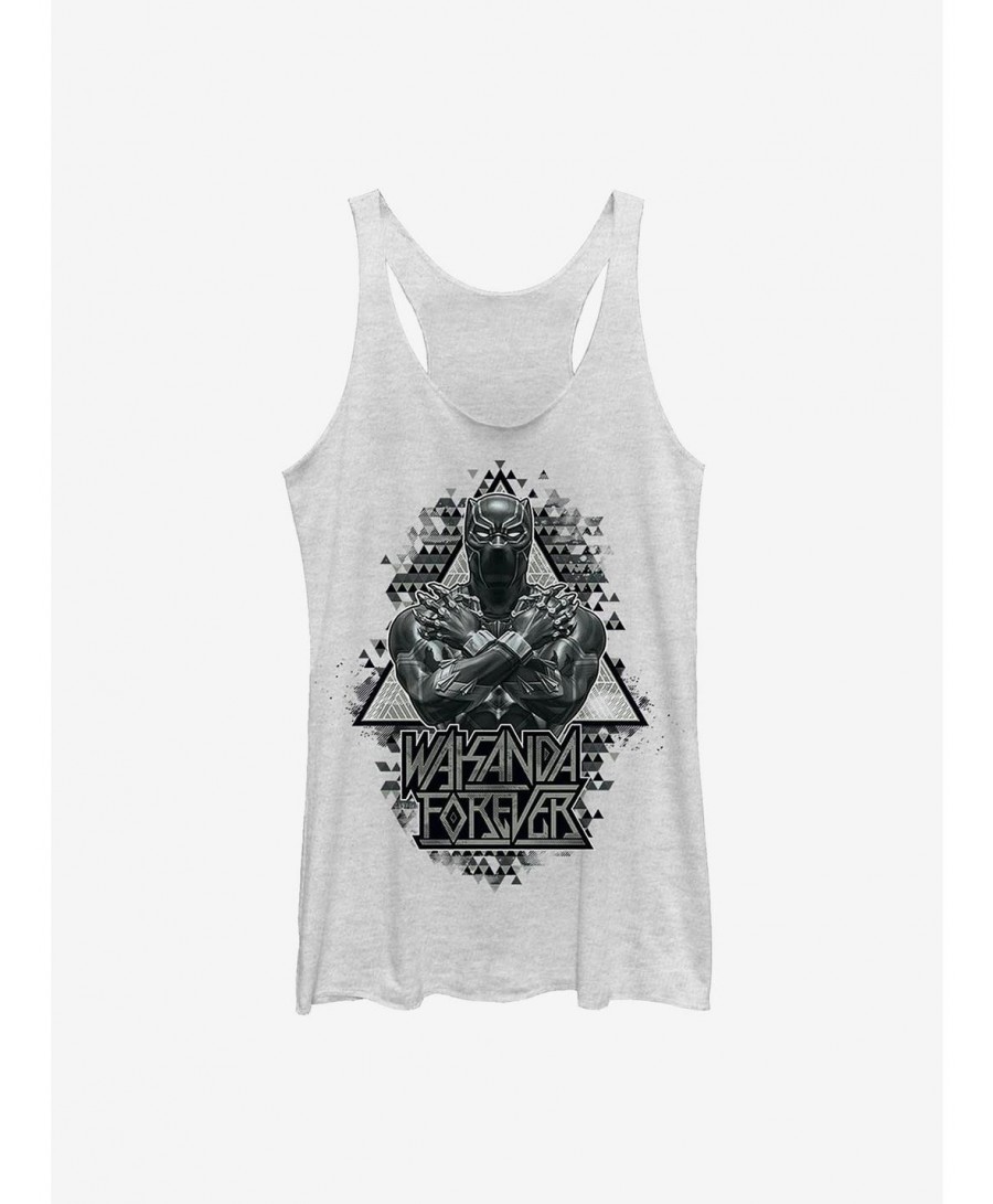 Discount Marvel Black Panther Panther Triangles Girls Tank $8.29 Tanks