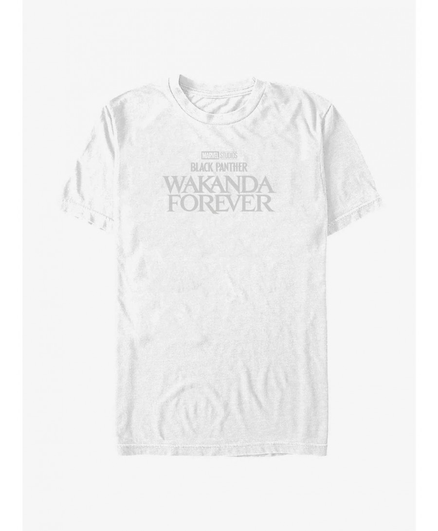 Pre-sale Discount Marvel Black Panther: Wakanda Forever Logo Extra Soft T-Shirt $11.36 T-Shirts