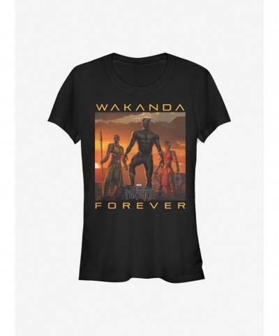 Exclusive Price Marvel Black Panther Wakanda Forever Girls T-Shirt $10.71 T-Shirts