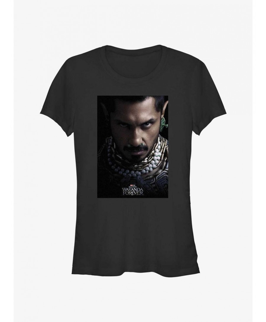 Exclusive Marvel Black Panther: Wakanda Forever Namor Movie Poster Girls T-Shirt $11.70 T-Shirts