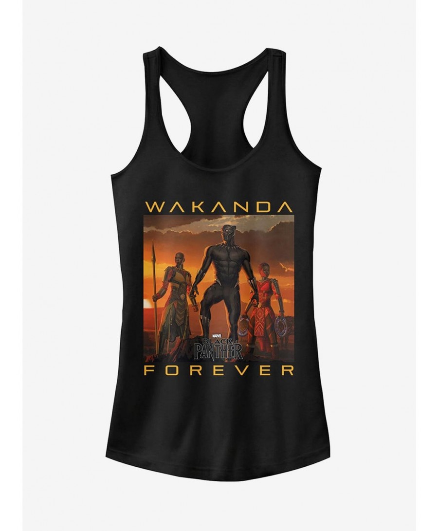 Big Sale Marvel Black Panther 2018 Wakanda Forever Girls T-Shirt $7.72 T-Shirts