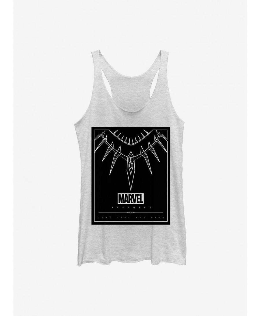 Limited Time Special Marvel Black Panther Panther Necklace Girls Tank $10.10 Tanks