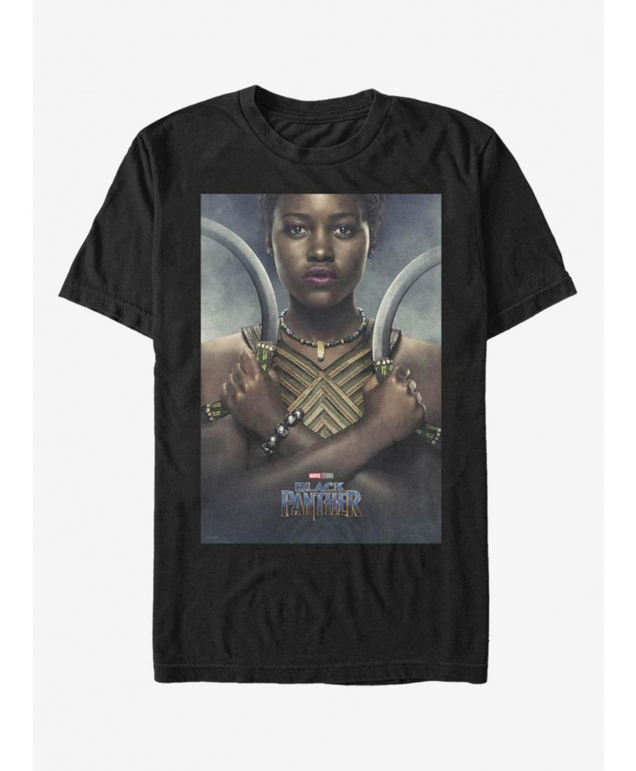 Festival Price Marvel Black Panther Nakia Poster T-Shirt $11.47 T-Shirts