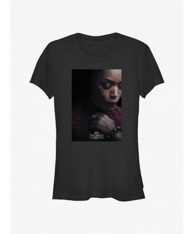 Seasonal Sale Marvel Black Panther: Wakanda Forever Queen Ramonda Movie Poster Girls T-Shirt $11.70 T-Shirts