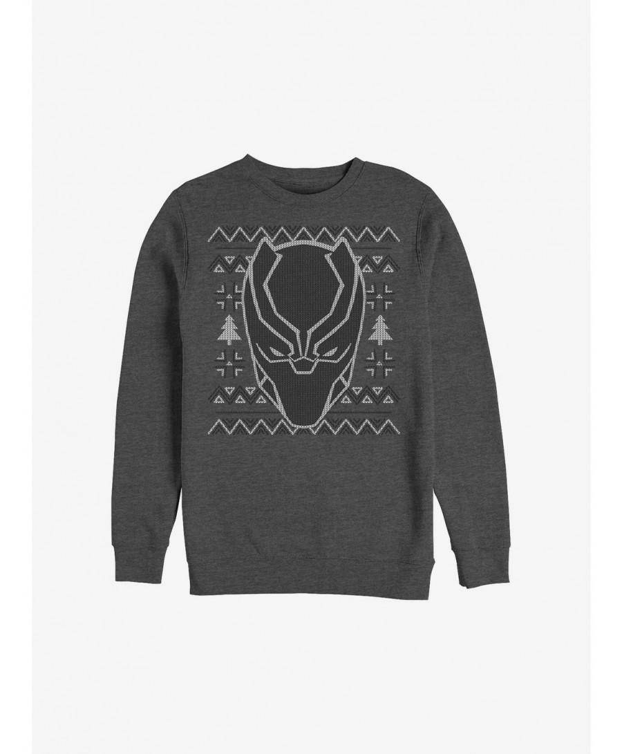 Value for Money Marvel Black Panther Christmas Pattern Sweatshirt $11.44 Sweatshirts