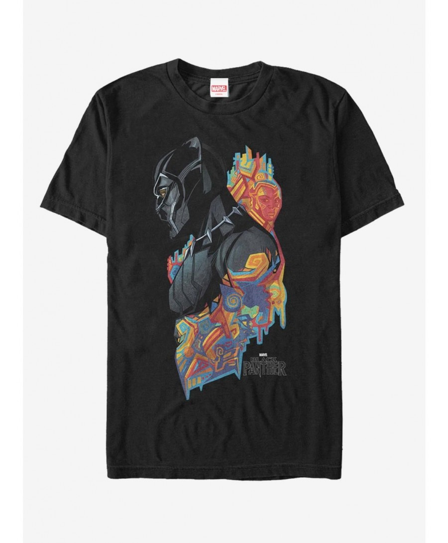Exclusive Marvel Black Panther 2018 Artistic Pattern T-Shirt $11.95 T-Shirts