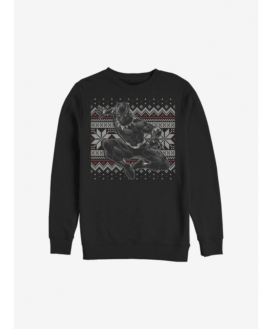 Festival Price Marvel Black Panther Holiday Sweatshirt $13.28 Sweatshirts
