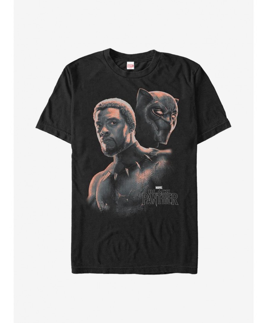 Clearance Marvel Black Panther T'Challa Unmasked T-Shirt $11.47 T-Shirts