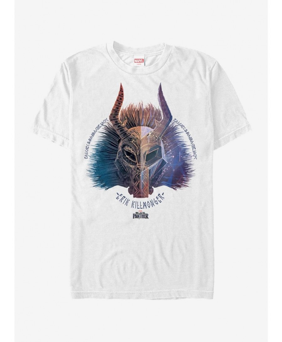Low Price Marvel Black Panther 2018 Erik Killmonger T-Shirt $7.89 T-Shirts